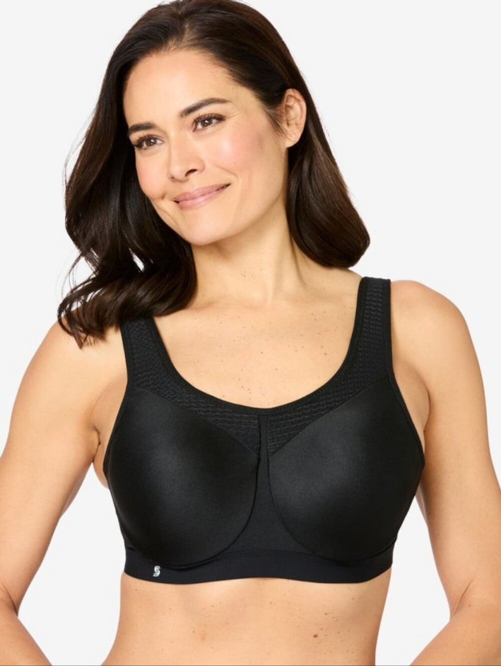 Glamorise Wonderwire High-Impact Underwire Sport Bra 9066 Black 38F